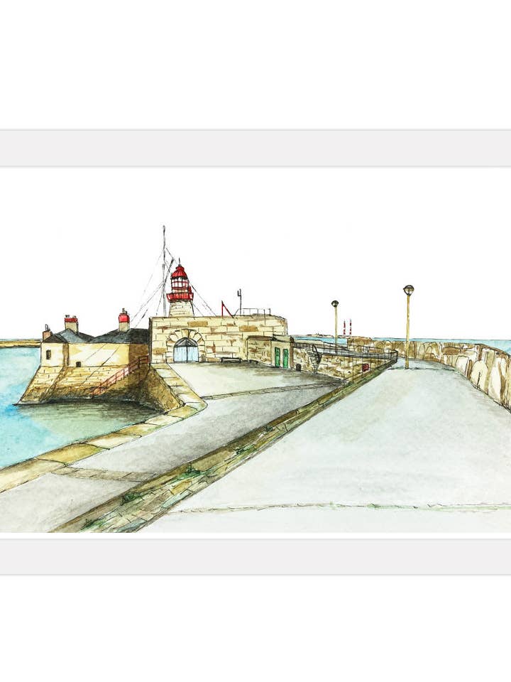 Leuchtturm-Print von Dun Laoghaire für den Großhandel von Duck Blue®