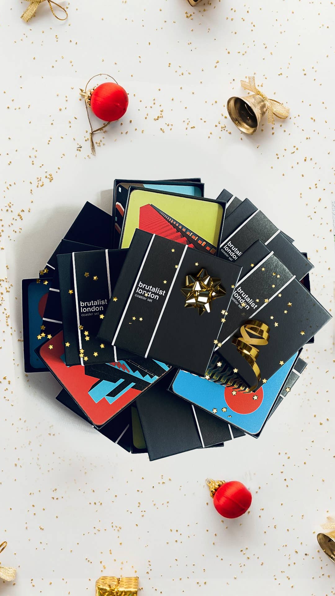 EYE FOR LONDON PRINTS - Wholesale Coasters - Brutalist London Coaster Set5