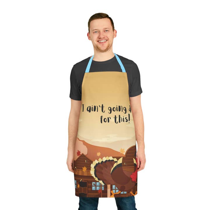 Thanksgiving Turkey Chef Apron & Holiday Kitchen Decor for wholesale by LadyKCreations1