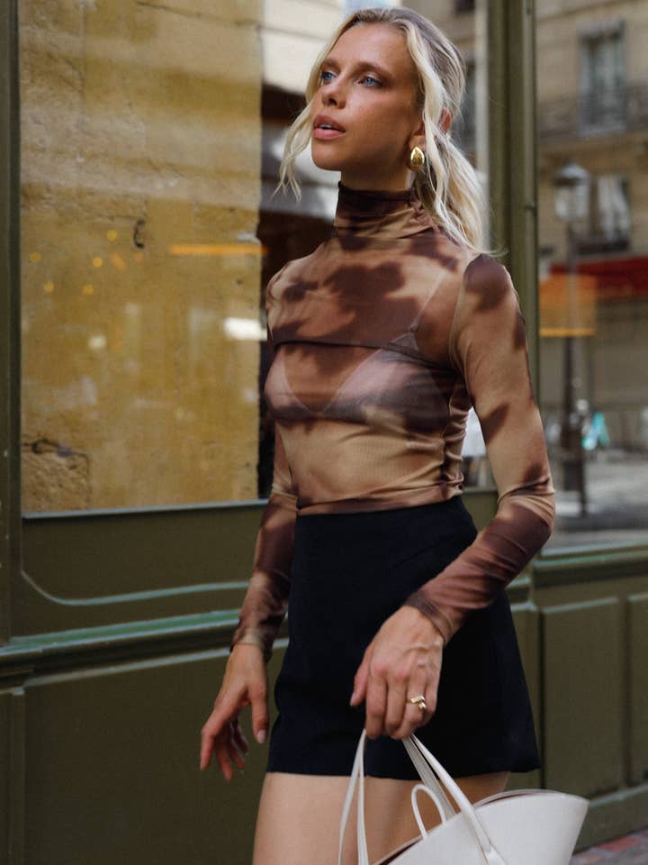 LUCCE - Wholesale Knit Top - Women's - Top stain pattern - 13753