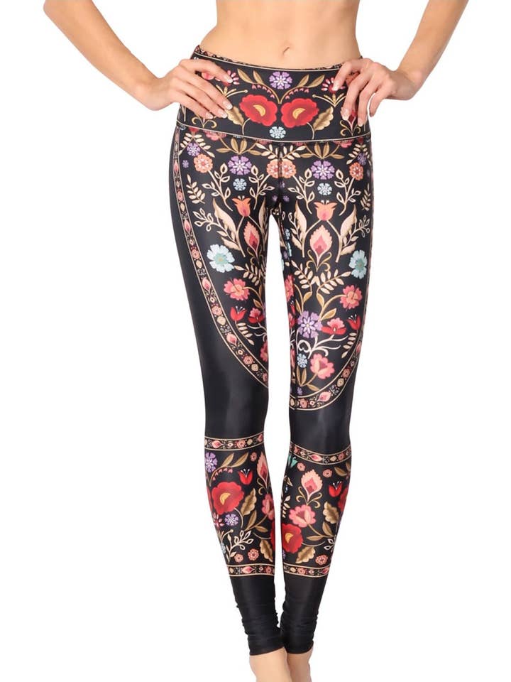 Rustica Printed Yoga Leggings for wholesale by Yoga Democracy