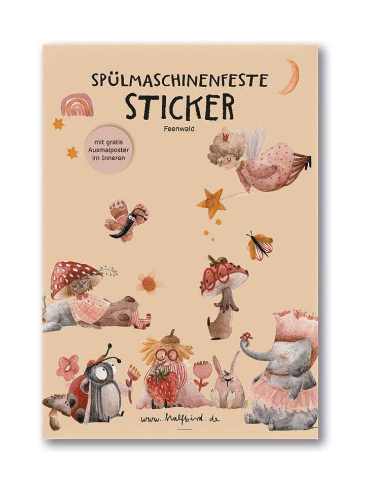 Vaatwasserbestendige stickers 'Feeënbos' voor wholesale door Halfbird
