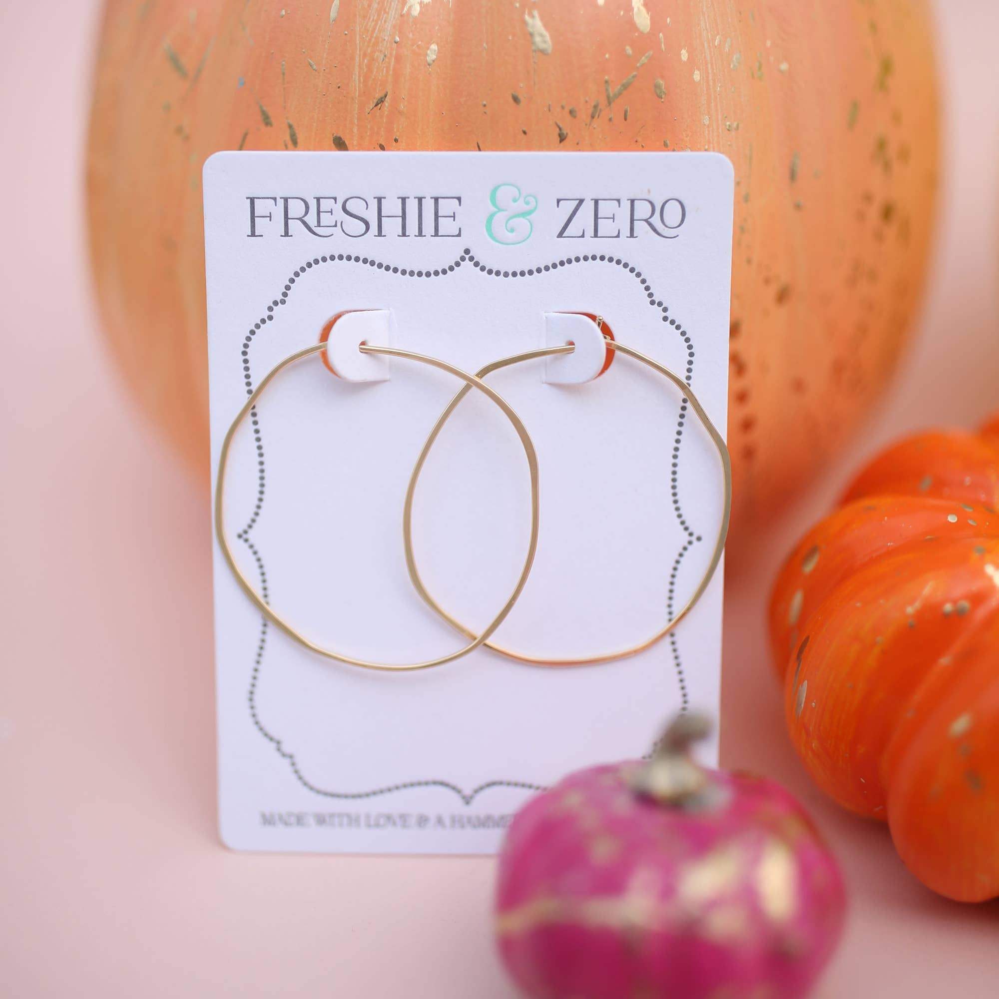 Freshie & Zero - Wholesale Hoop Earrings - Minimal Hoop Earrings Handmade LARGE ORGANIC CIRCLE4