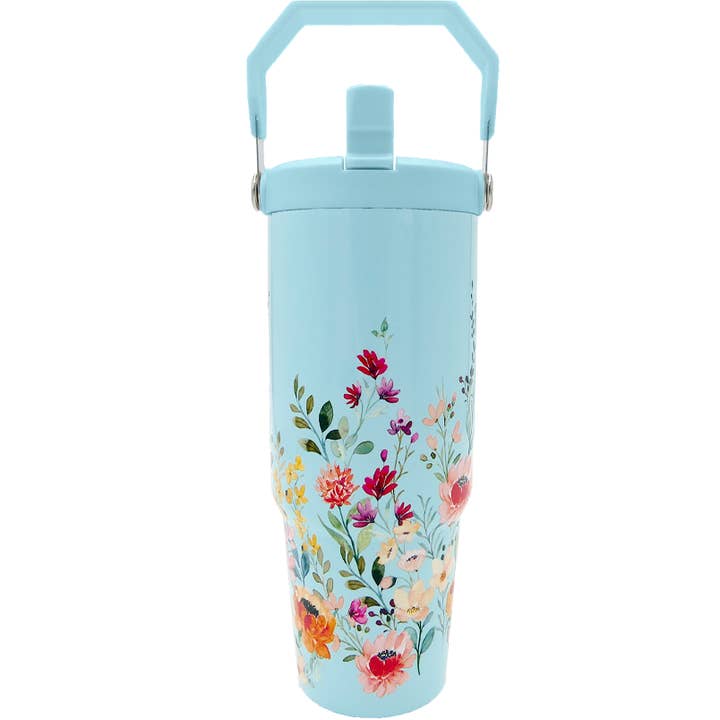Flower Tumbler -Top Handler 30oz for wholesale by Siesta Drinkware - Souvenir Store