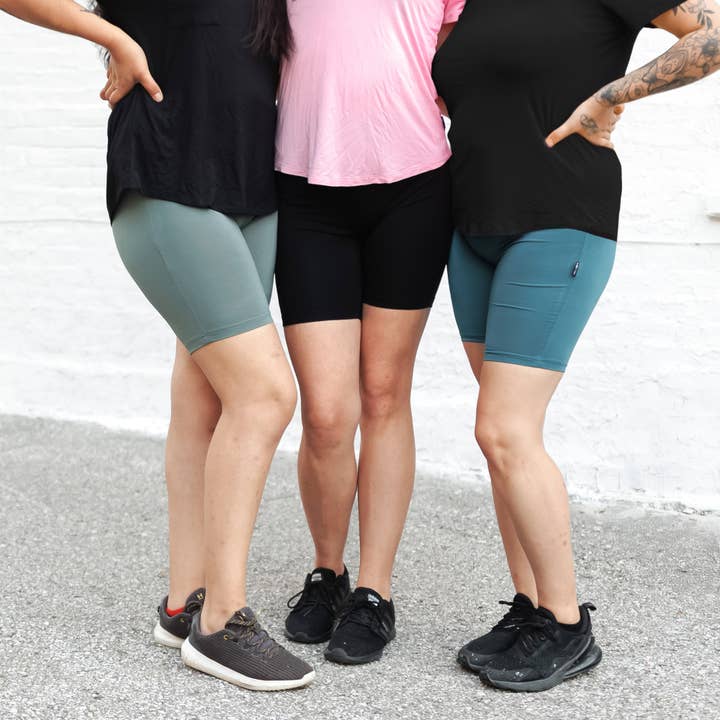 BIKER SHORTS- 3 Pack- Midnight, Peacock + Slate for wholesale by millie + roo LLC