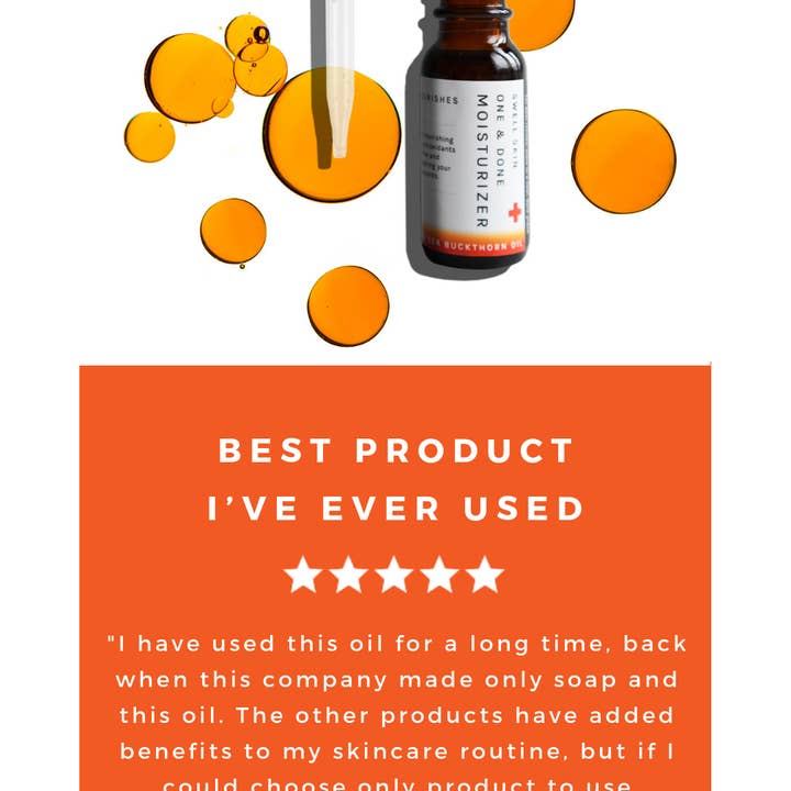 Swell Skin, LLC - Wholesale Facial Oil - One&Done Organic Sea buckthorn SEED Facial Oil