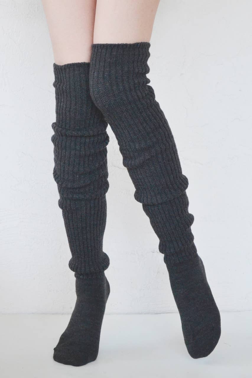 Tabbisocks - Venta al por mayor Calcetines - Mujer - Calcetines largos hasta la rodilla Lounge Scrunchy - mezcla de lana13