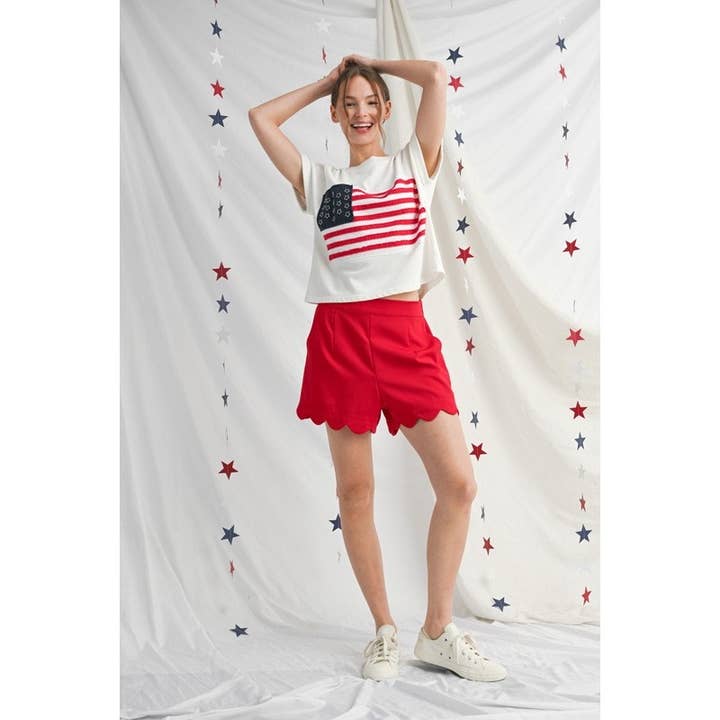 STYLE USA – Calções – Mulher por atacado – Curto sólido5