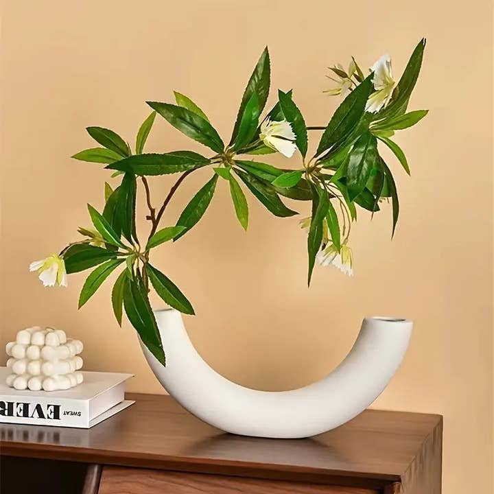 Huis Van Merken - Wholesale Vase - Minimalist Cylinder Vase with Artificial Flower Set – Thanksgiving & Home Accent (1PC/2PCS)3