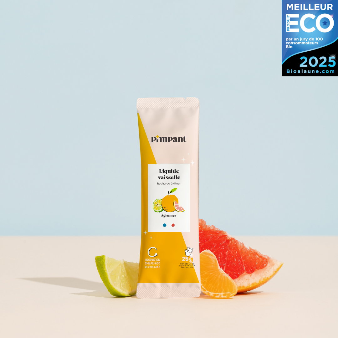 PIMPANT - Vente Produit vaisselle - Stick Recharge Liquide Vaisselle Agrumes en Poudre à Diluer0