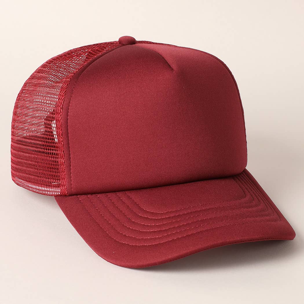 Fashion City - Vendita all'ingrosso Cappellino  da camionista - Unisex - Cappellino trucker con retro in rete e schiuma a tinta unita33