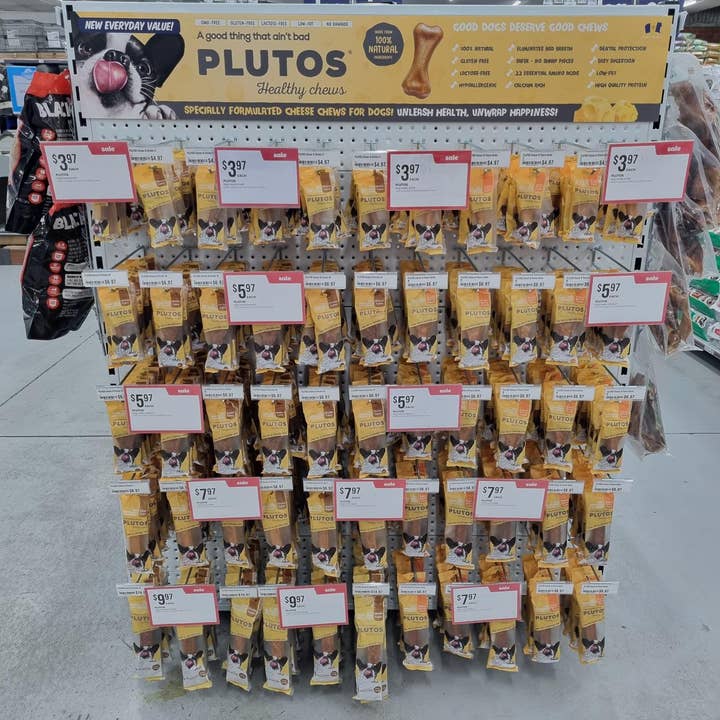 PLUTOS CHEWS - Vendita all'ingrosso Snack - Cani - Chew dentale per cani al formaggio e anatra M (20 pezzi)8