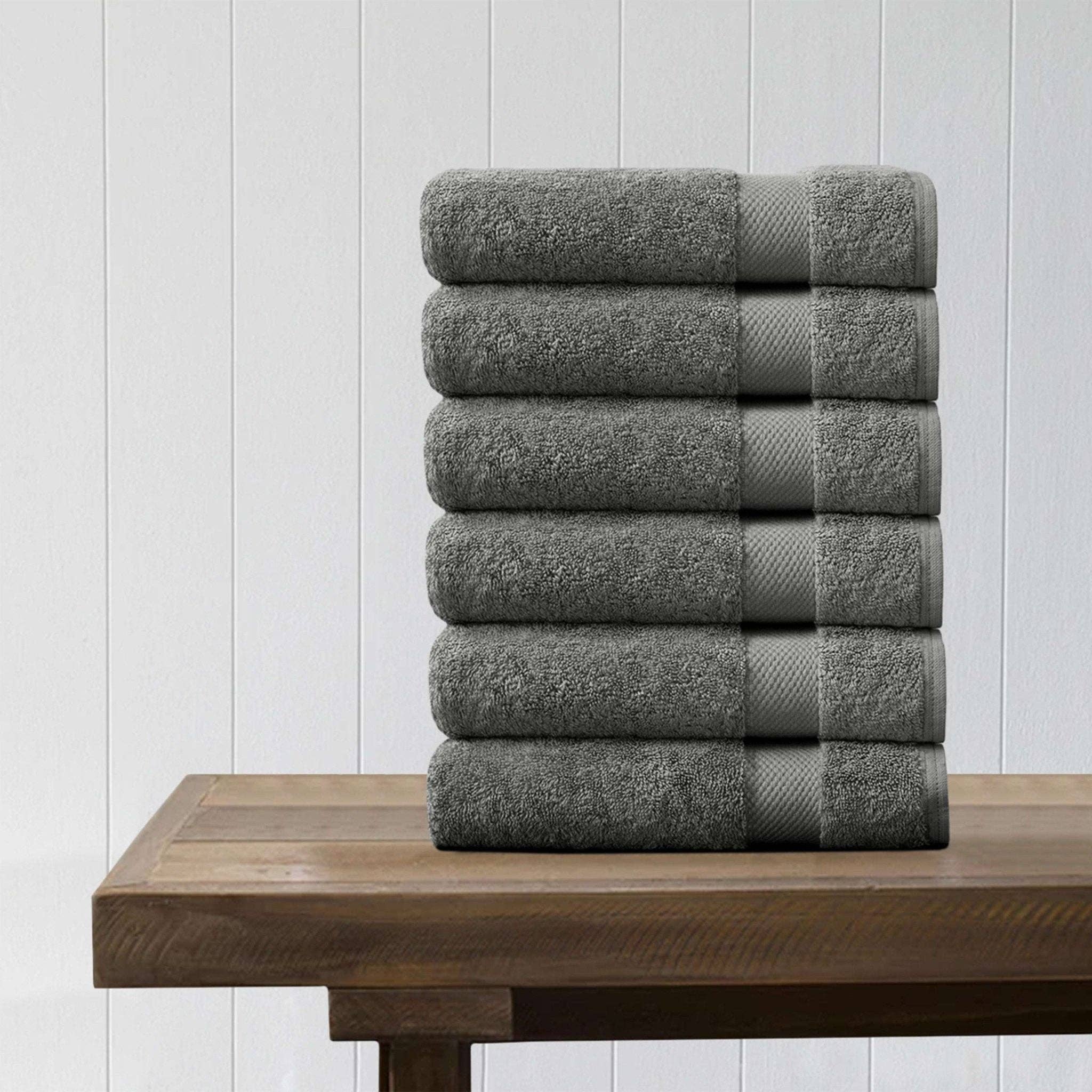 Delara - Wholesale Towel Set - 100% Organic Cotton Quick Dry Wash Cloth (Pack of 6)2