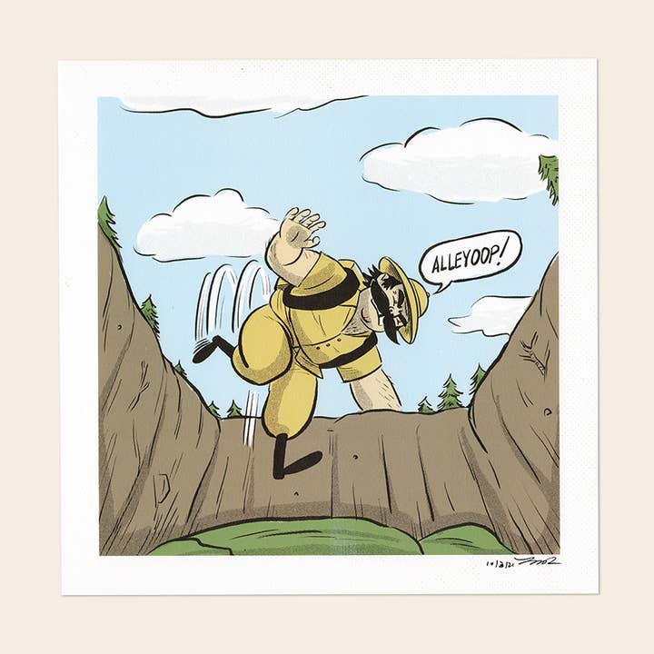Burny Wild's "Alleyoop!" Signed Comic Panel for wholesale by Burny Wilds