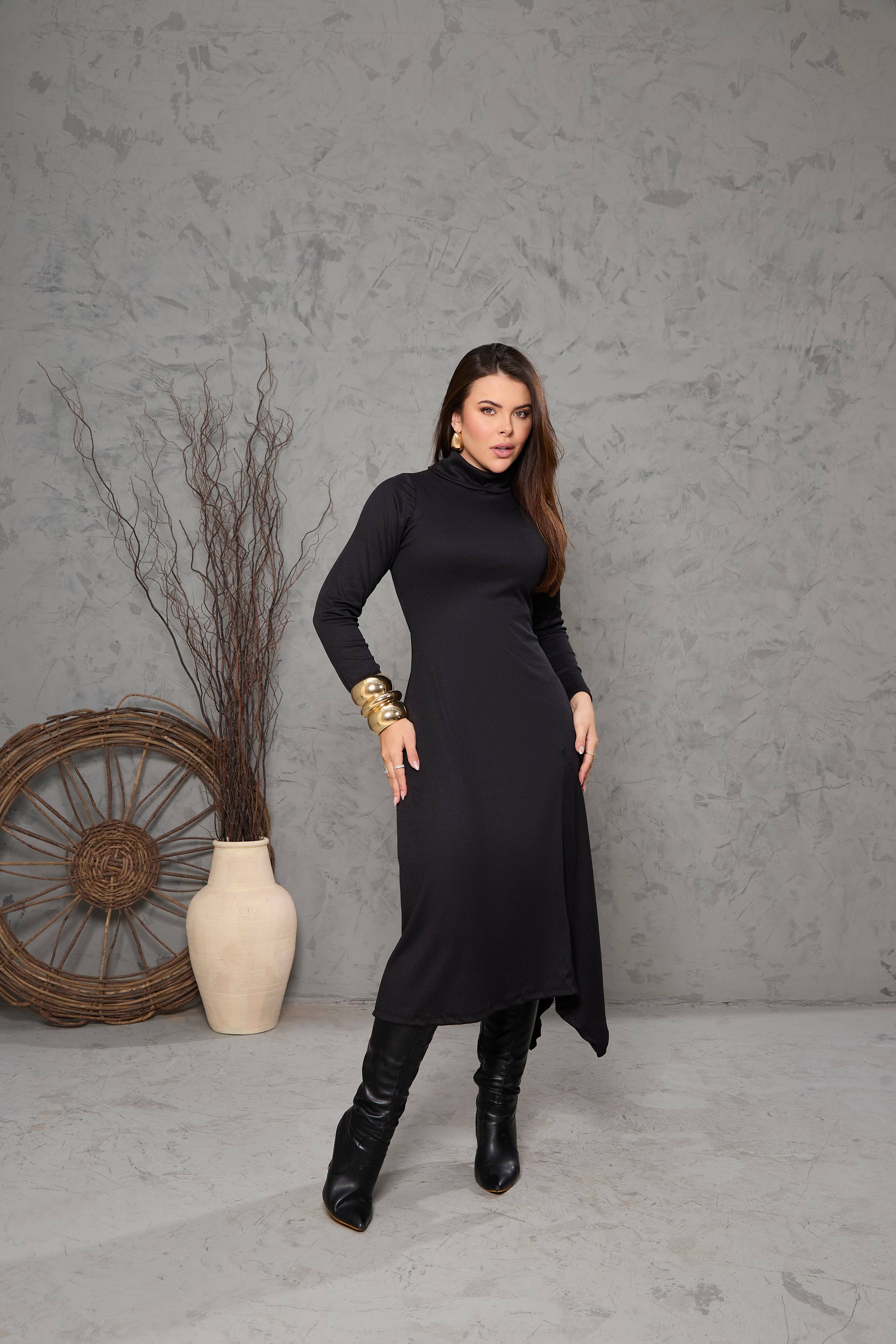 MARA - Wholesale Dress - Women's - CACHARREL NECKLINE DRESS WITH NESGAS0