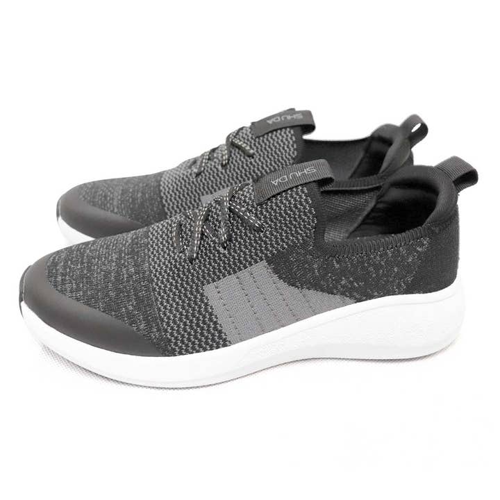 Jessica Lace-up Flyknit Trainer in Black for wholesale by Shu Da Living