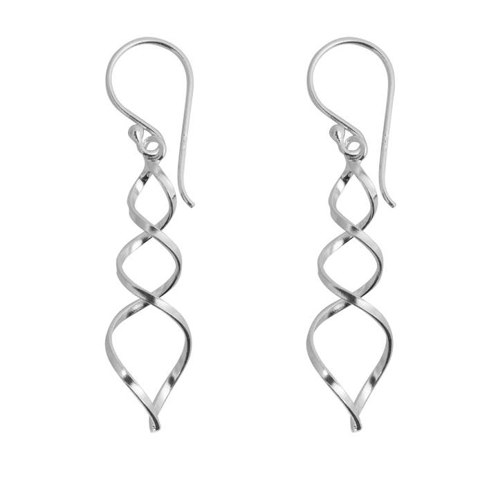 Silver Jewellery Cavern Wholesale - Wholesale Dangle Earrings - Stunning Silver Swirl Earrings
