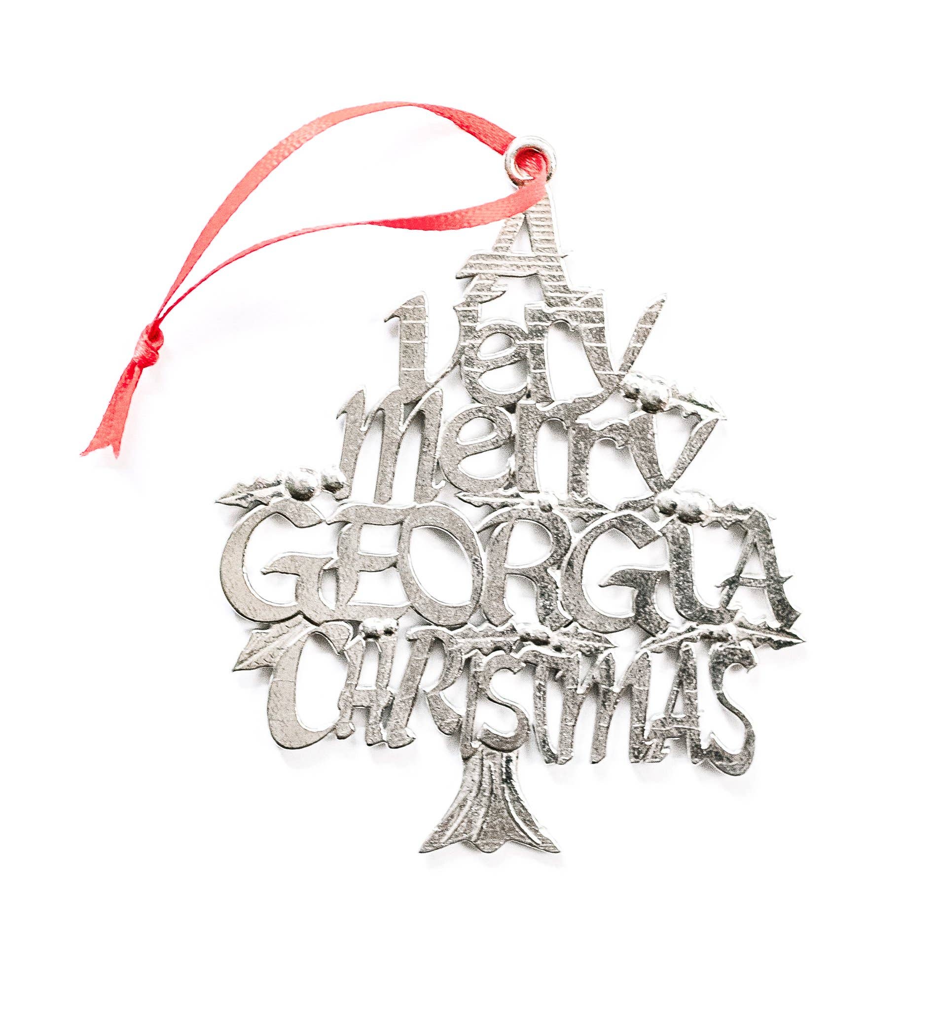 House of Morgan Pewter - Wholesale Ornament - Merry Georgia Christmas Ornament - Georgia Gifts1