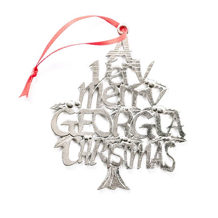House of Morgan Pewter - Wholesale Ornament - Merry Georgia kerstornament - Georgia Gifts1