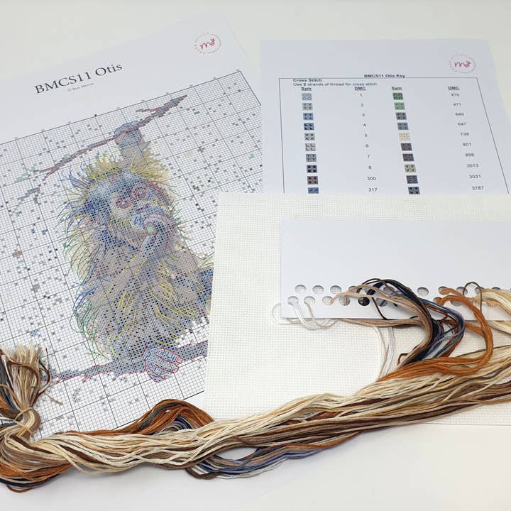Creative World of Crafts - Wholesale Embroidery/Cross Stitch Supplies - Bree Merryn - Otis The Orangutan Cross Stitch Kit
