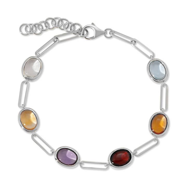 Varsha Diamonds - Vendita all'ingrosso Bracciali a catena e a maglie - Bracciale con Fermaglio a Forma di Caramella Ovale