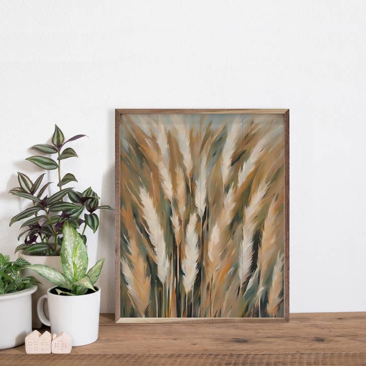 Kendrick Home - Wholesale Art Print - Pampas Grass Field Tans And Whites
