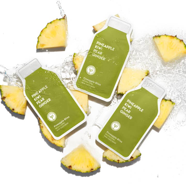 ESW Beauty - Wholesale Skincare Face Mask - Pineapple Bliss Revitalizing Raw Juice Sheet Mask
