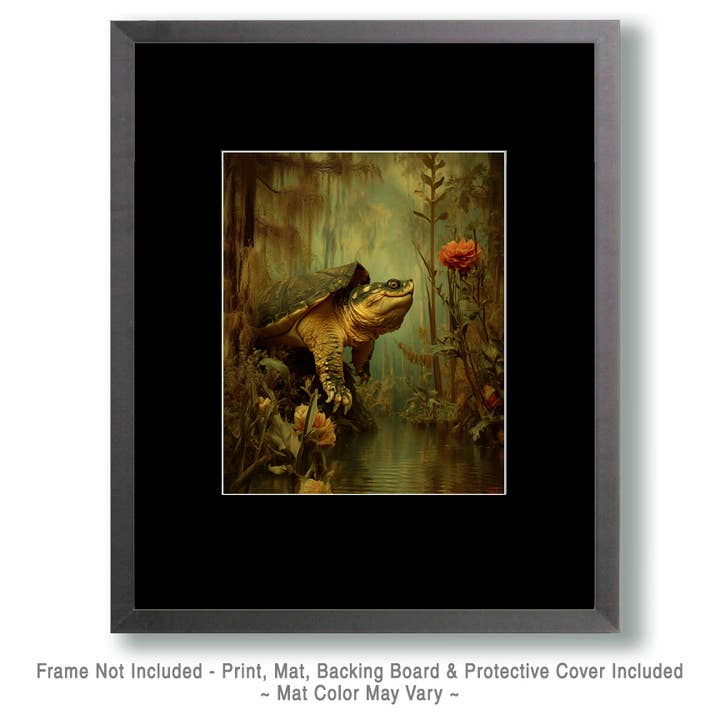 Mowbi - Wholesale Art Print - Snapping Turtle in Mangrove Swamp Art Print - 8"x10" Artwork1