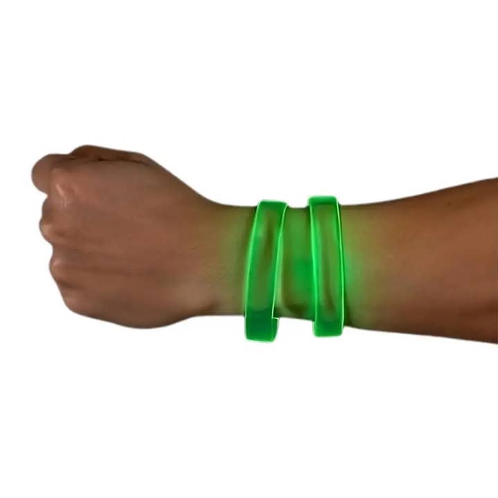 Blinkee.com, LLC - Wholesale Bangle Bracelet - Universe Green Glow LED Bracelet2