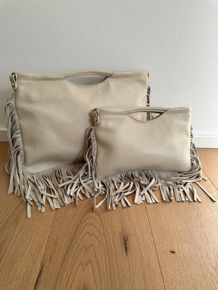 CLEO grande - Pele genuína e franjas por atacado de Zhade