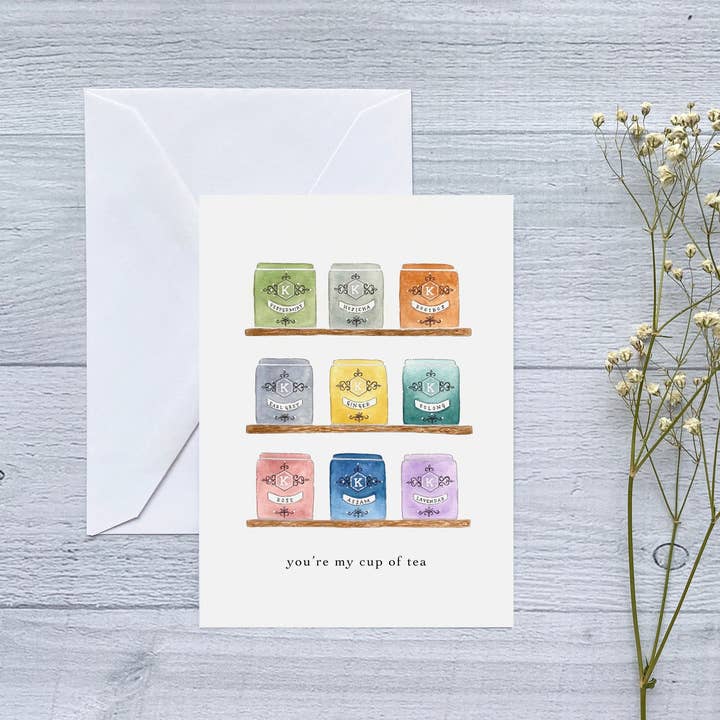 You’re My Cup Of Tea Greeting Card for wholesale by Kela Designs