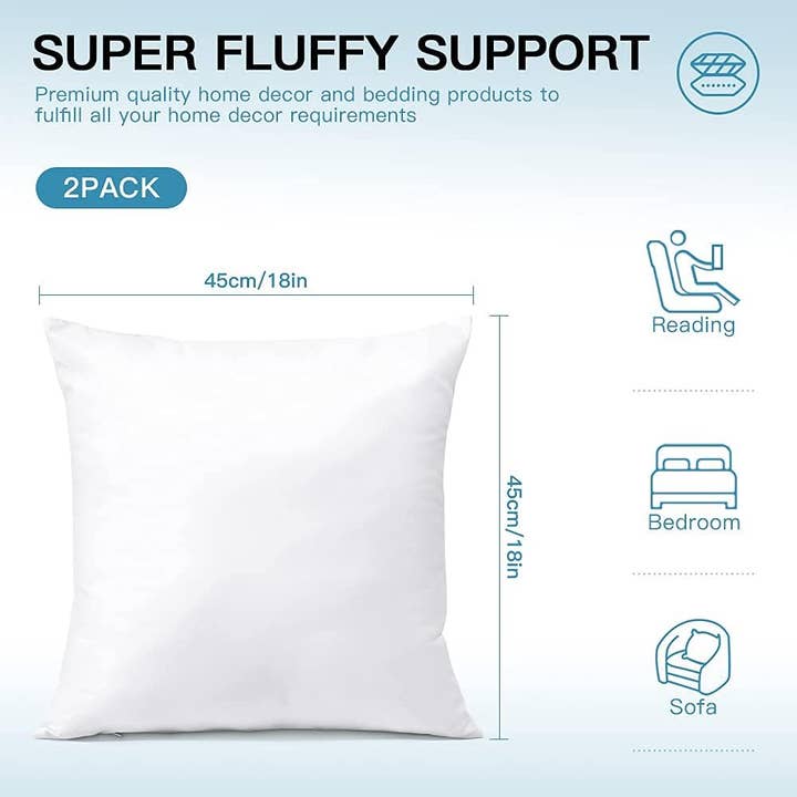 Eyda Homes - Vente Inserts d'oreiller - Coussins de Forme Premium8