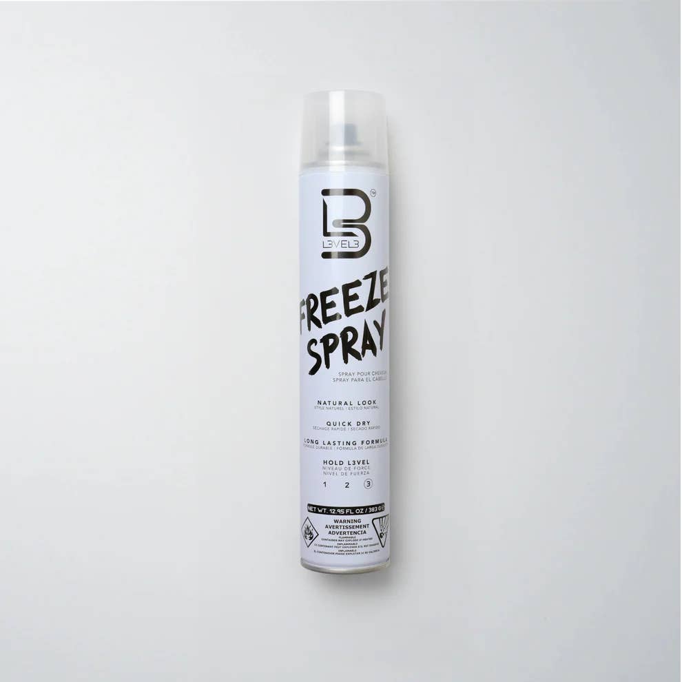 Salon Equipment Pros - Vente Laque - Spray pour cheveux L3VEL3 Freeze Max Hold, aspect naturel et durable