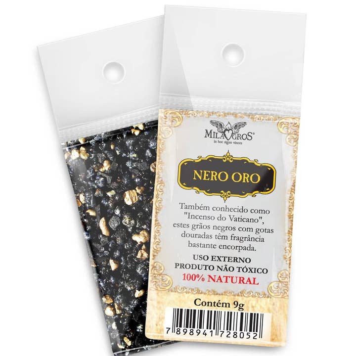 Milagros Nero Oro Resin Incense - 0.3-17.6oz for wholesale by Clero USA