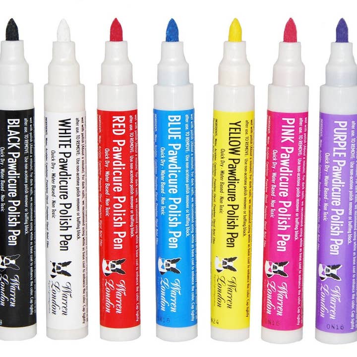 Warren London Dog Products – Engroshandel Forhandlerdisplay – Kartondisplay med 18 neglelakpenne i basisfarver1