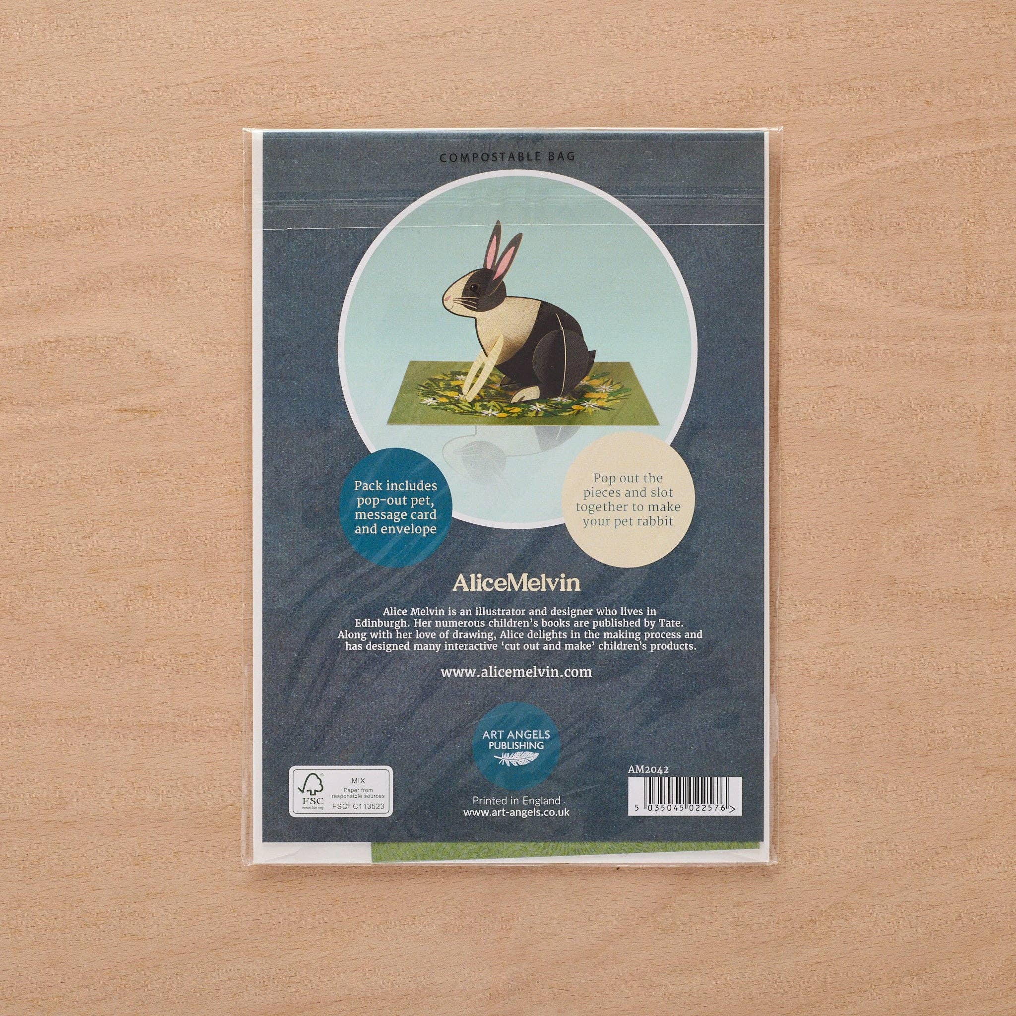 Art Angels - Wholesale Everyday Greeting Card - Pop-Out Rabbit1