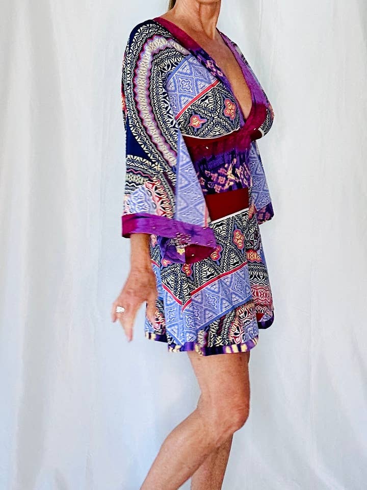 Purple Tribe Kimono Romper for wholesale by Aerial Clothing sRQ