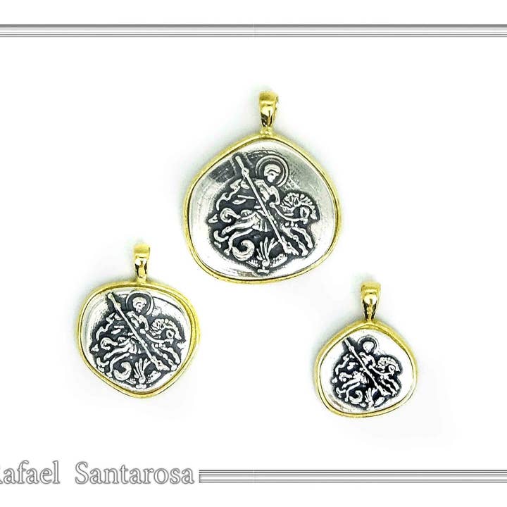RAFAEL SANTAROSA - Venta al por mayor Collares con colgantes/abalorios - Collar de protección San Jorge colgante talismán