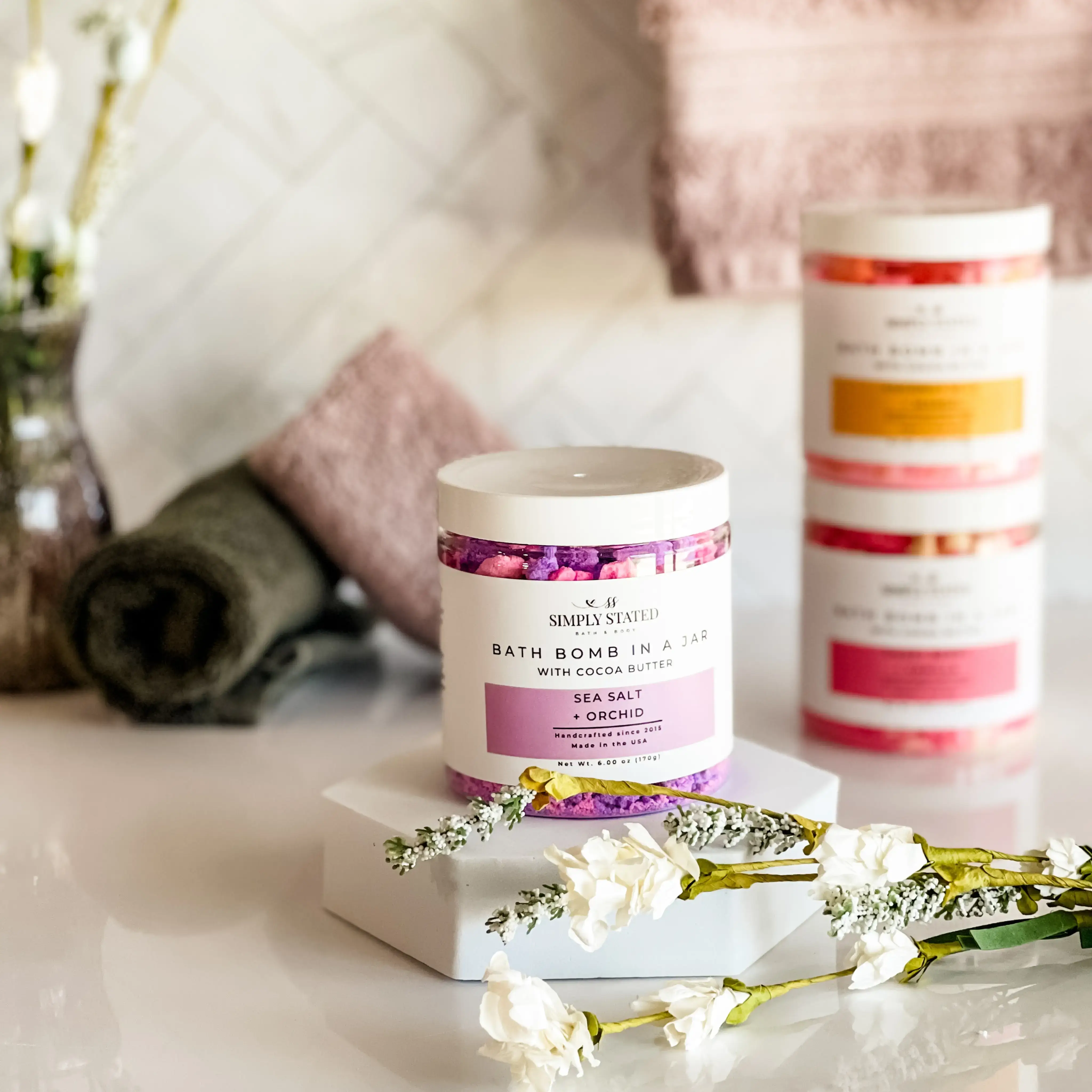 Simply Stated Bath & Body - Wholesale Bath Bomb/Fizz - Signature Bath Bomb in a Jar – Bath Fizzy Soak3