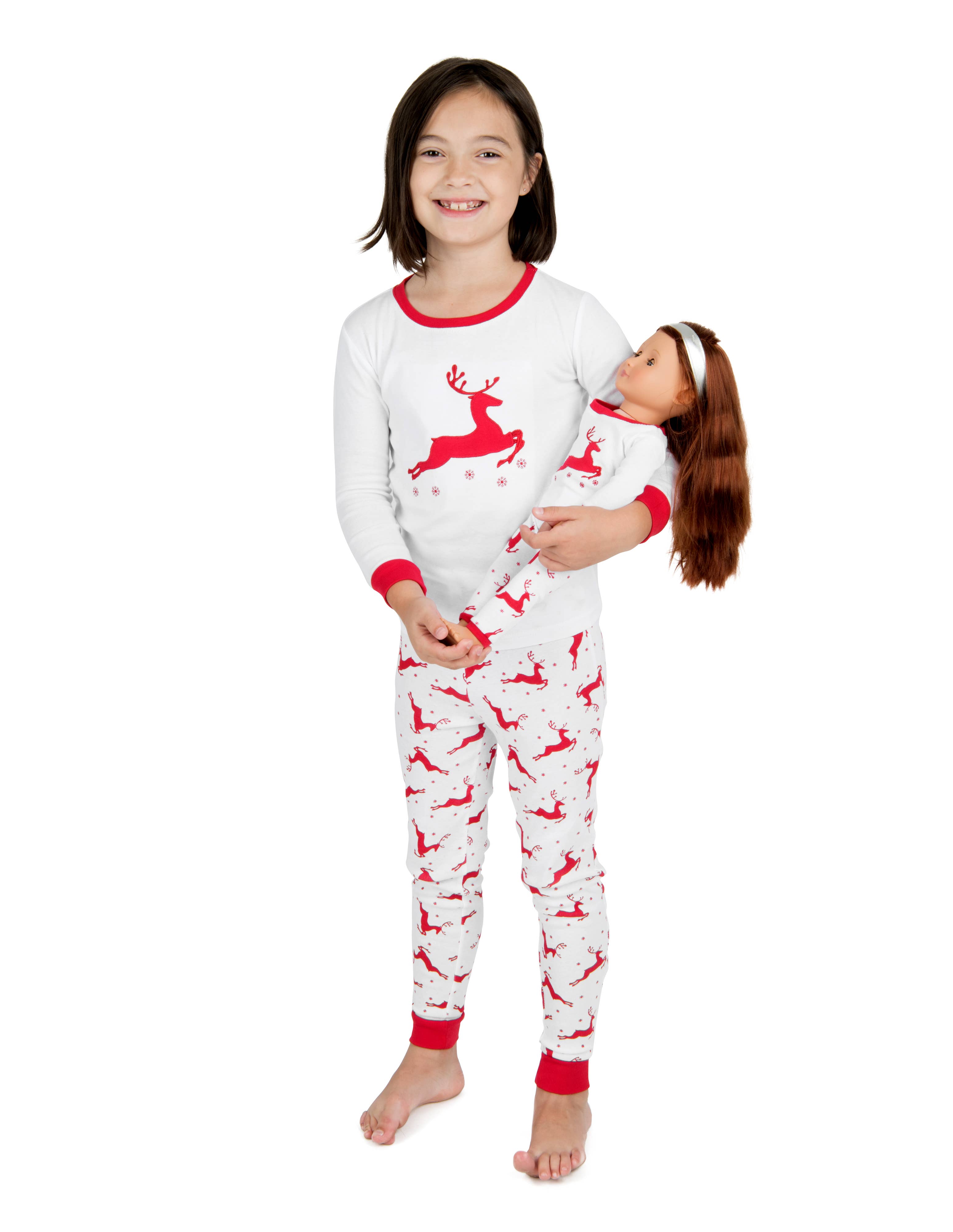 Leveret Pajamas - Wholesale Sleepwear Set - Kids - Kids Girl & Doll Cotton Pajamas4