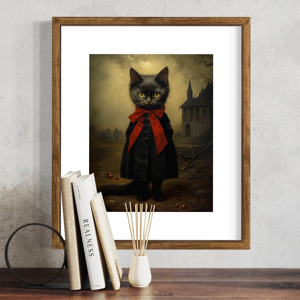 Salty Alyce - Wholesale Art Print - Victorian Black Cat Miss Jinx Wall Art 29AS2