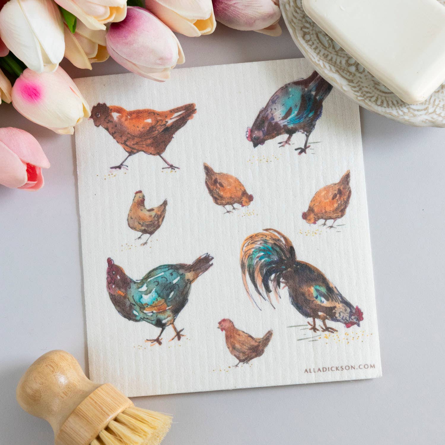 Alla Dickson Art – Großhandel Küchenhandtuch – Hühner Geschirrtuch Bauernhaus Schwedische Geschirrtücher Hütte0