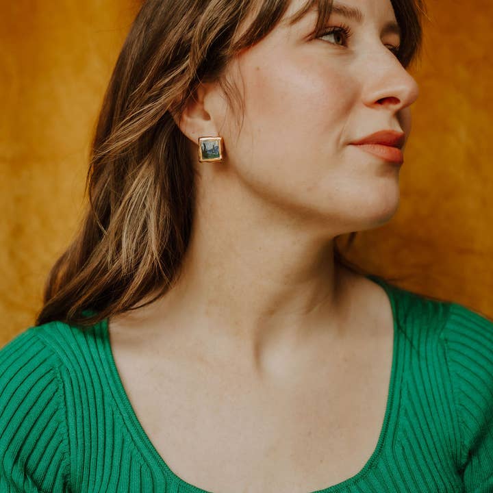 Crown & Heart – wholesale Stud/post earrings – Mini masterpiece studs16