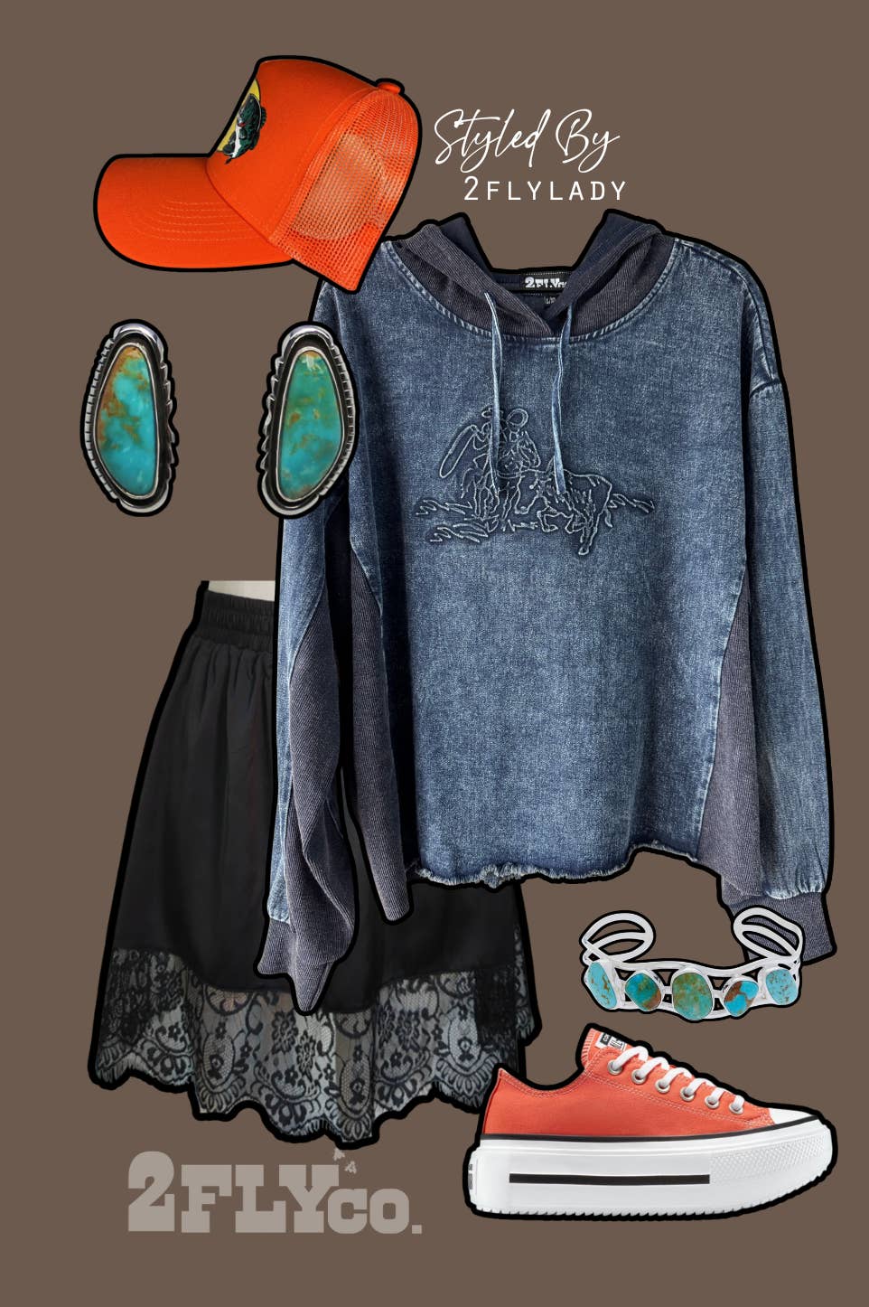 2 Fly Co - Wholesale Hoodie - Women's - URBAN DENIM HOODIE 2.0