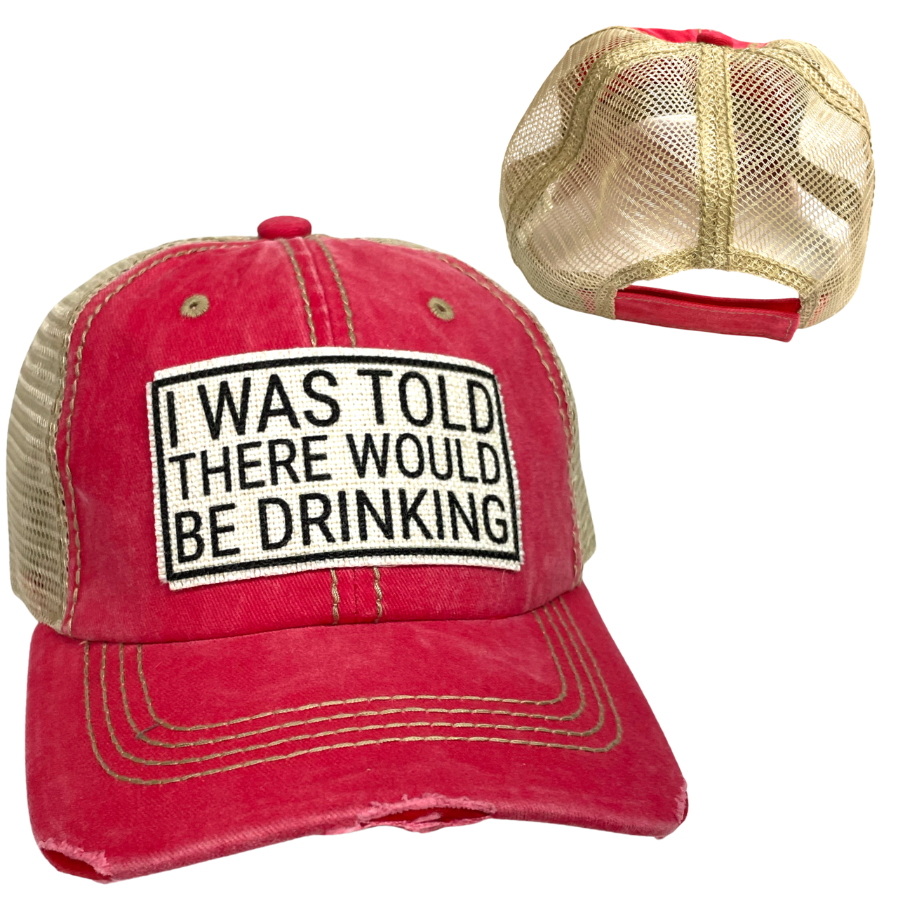 dkhandmade - Wholesale Trucker Hat - Women's - I WAS TOLD DRINKING BALL CAP | UNISEX HAT | DISTRESSED6