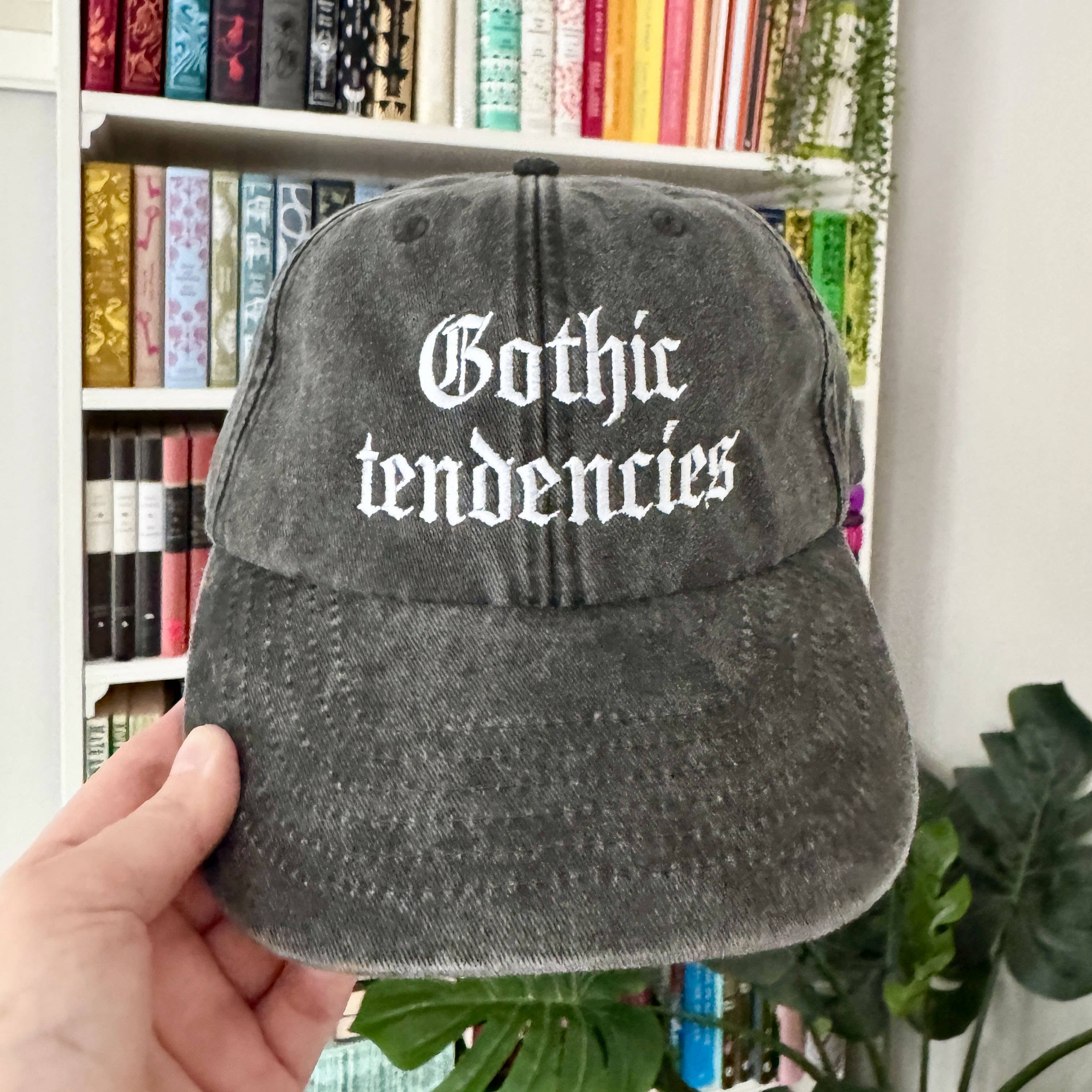 LiteraryEmporium - Wholesale Baseball Cap - Unisex - Gothic Tendencies Embroidered Hat – Vintage Black Cap1