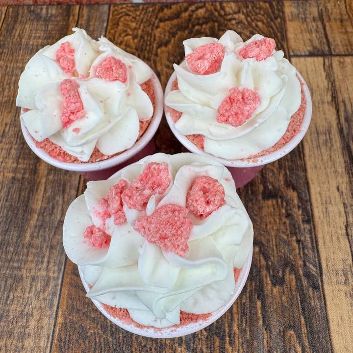 Bubble Shots - Bath Bomb with Bubble Frosting - Pink Berry for wholesale by Dandi Creations