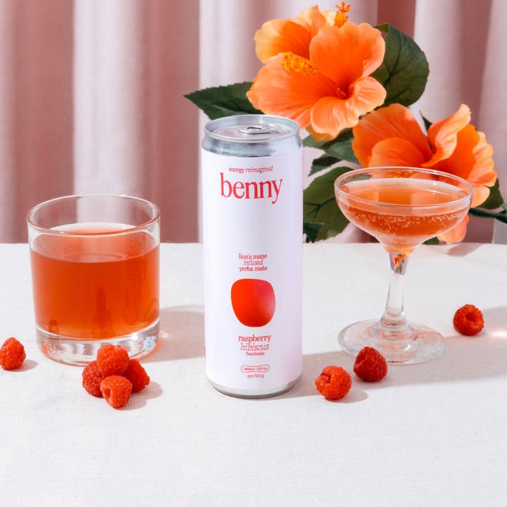 Benny - Wholesale Non-Alcoholic Aperitif/Mocktail - 4-Pack Raspberry Hibiscus Yerba Mate Energy Drink1