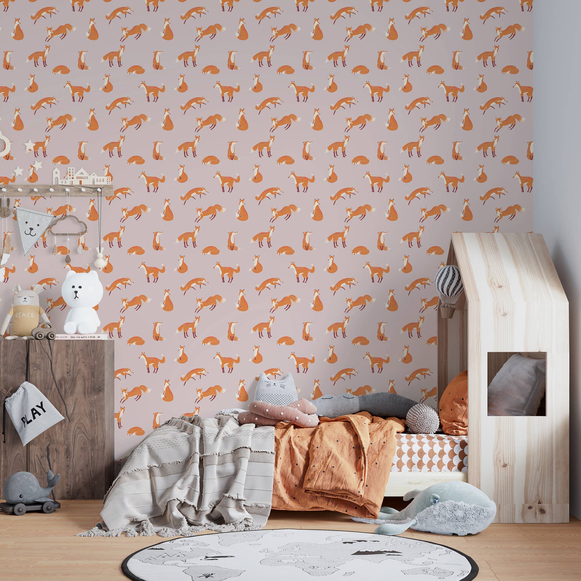 Galerie Wallcoverings - Wholesale Wallpaper - Great Kids Collection Smooth Glitter Friendly Foxes11