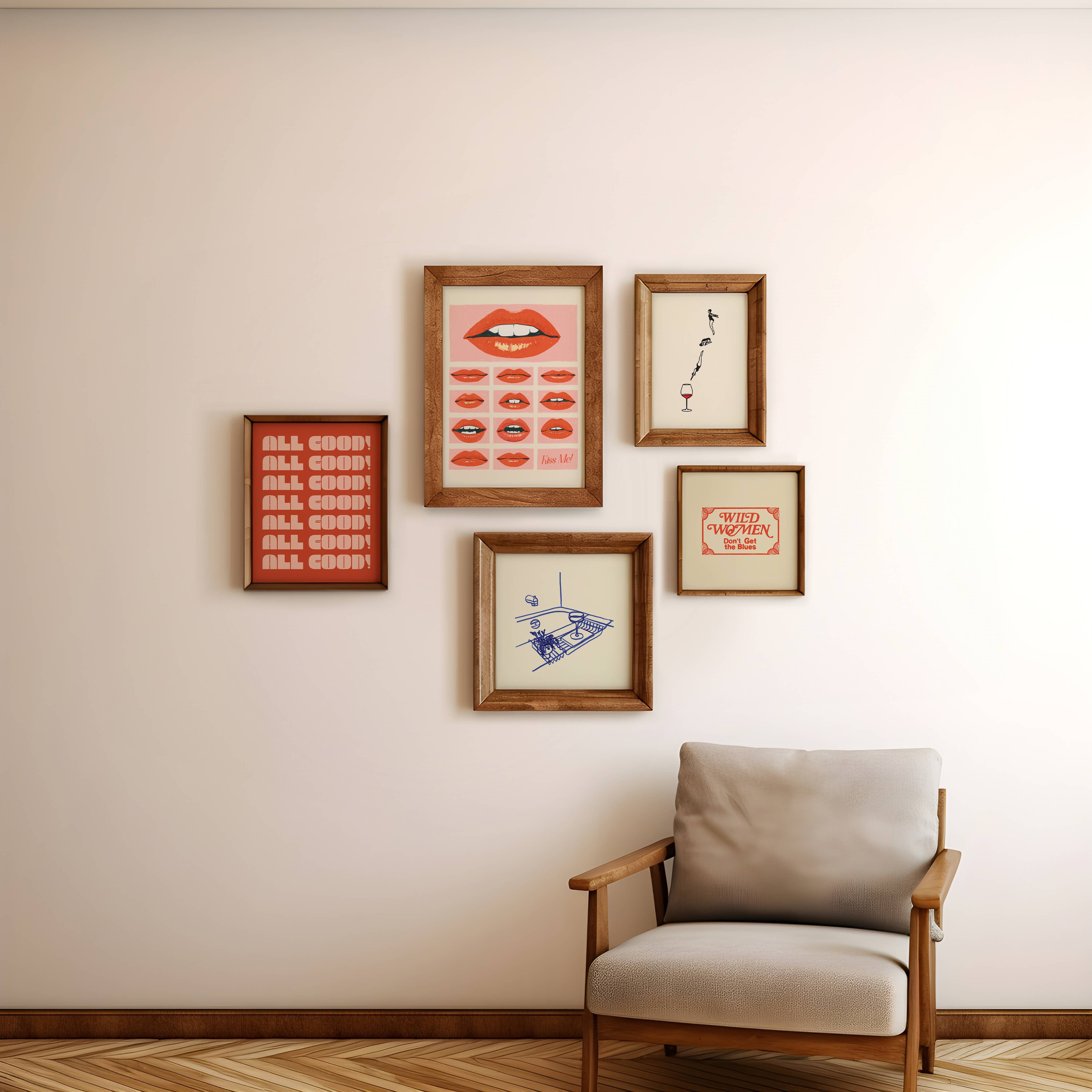 Artbaby & Co. - Vente Affiche d'art - Embrasse-moi ! Impression artistique Inspired Lips des années 19701